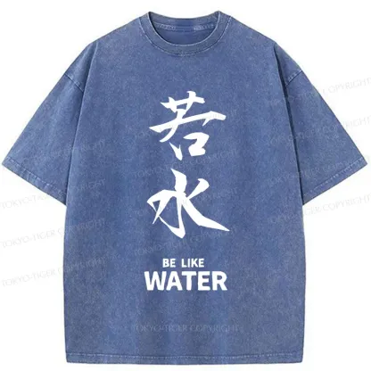 Tokyo-Tiger Feeling As Calm As Water Washed T-Shirt