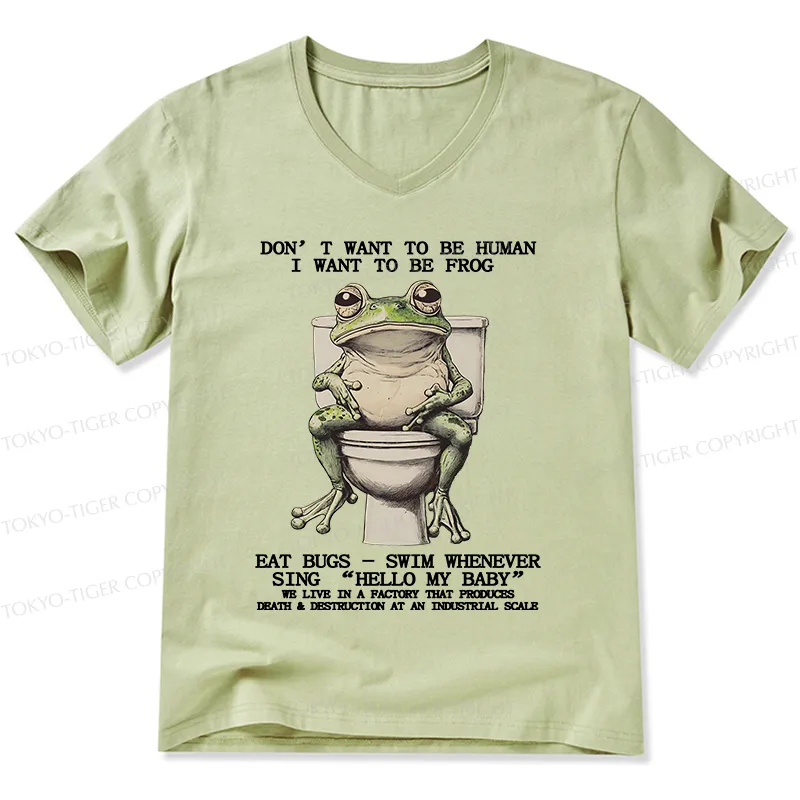 Tokyo-Tiger I Just Want To Be A Frog V-Neck Classic T-Shirt