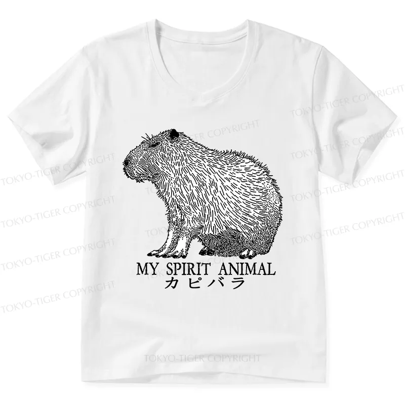 Tokyo-Tiger Capybara Spirit V-Neck Classic T-Shirt Sale