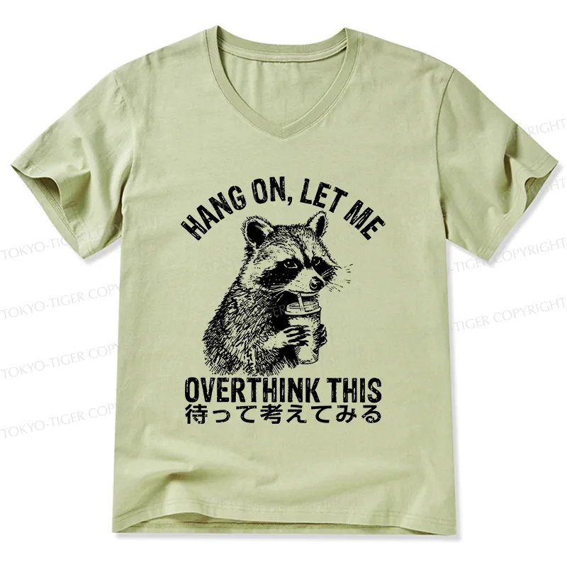 Tokyo-Tiger Overthink Raccoon V-Neck Classic T-Shirt Sale