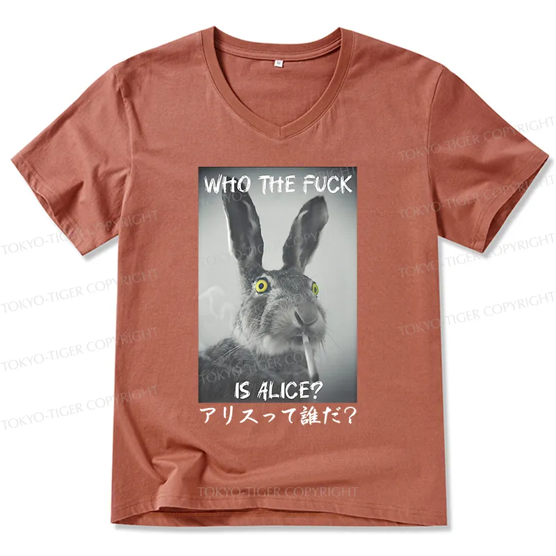 Tokyo-Tiger Who Is Alice? V-Neck Classic T-Shirt