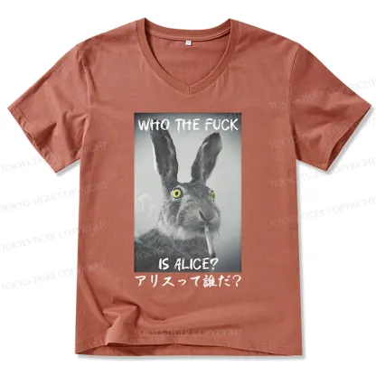 Tokyo-Tiger Who Is Alice? V-Neck Classic T-Shirt