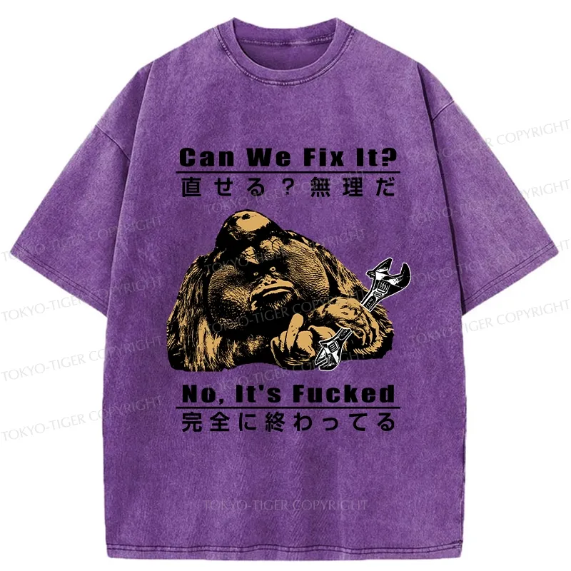 Tokyo-Tiger Can The Orangutans Fix It Washed T-Shirt
