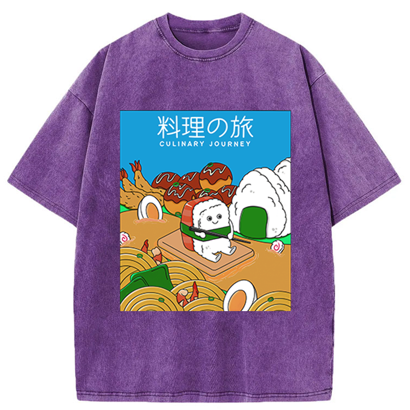 Tokyo-Tiger A Culinary Journey Of Sushi Washed T-Shirt