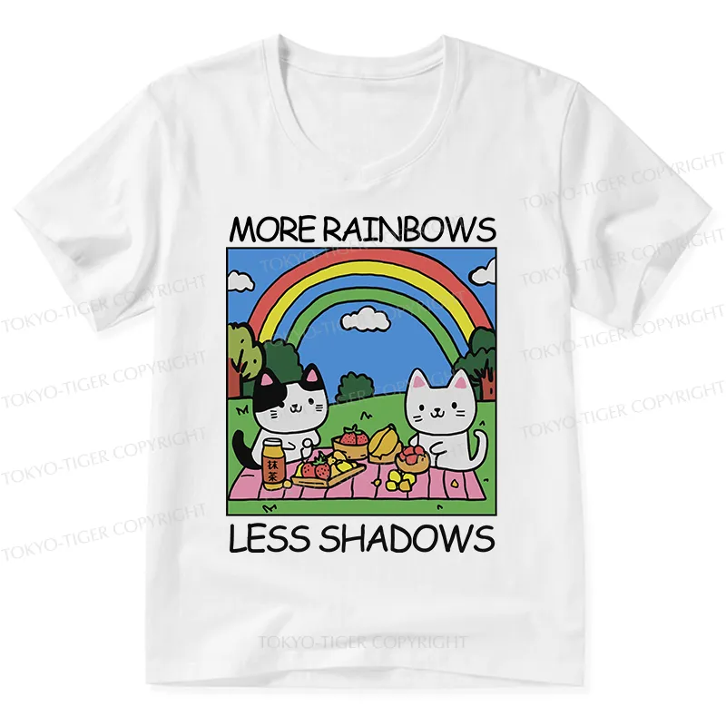 Tokyo-Tiger More Rainbows Less Shadows V-Neck Classic T-Shirt