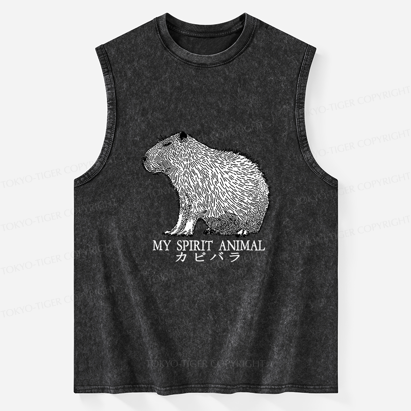 Tokyo-Tiger Capybara Spirit Washed Tank