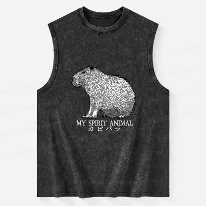 Tokyo-Tiger Capybara Spirit Washed Tank