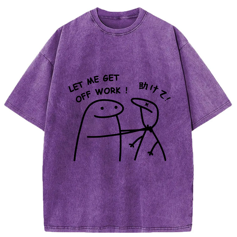 Tokyo-Tiger Let Me Get Off Work Washed T-Shirt