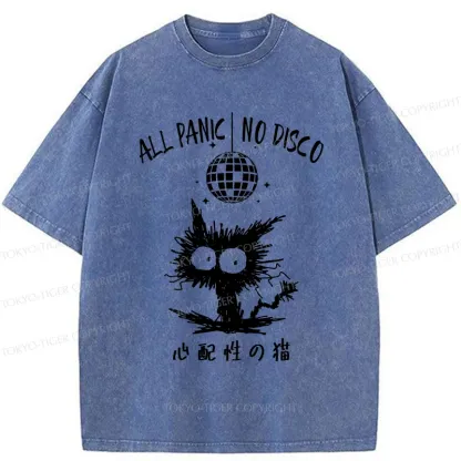 Tokyo-Tiger Anxious Cat Washed T-Shirt