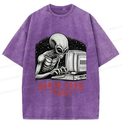 Tokyo-Tiger Alien Work Washed T-Shirt