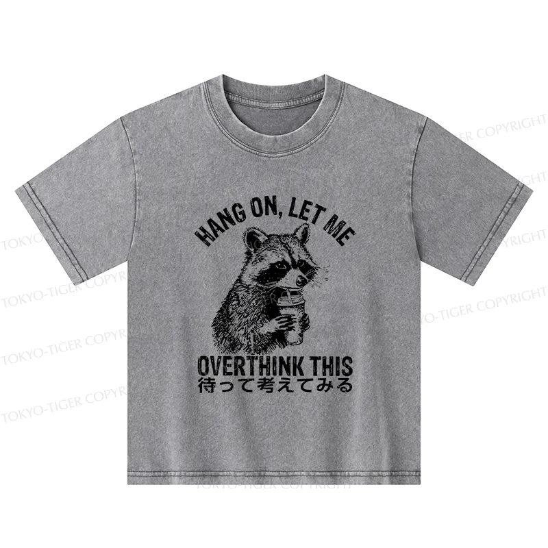 Tokyo-Tiger Overthink Raccoon Kids Washed T-Shirt