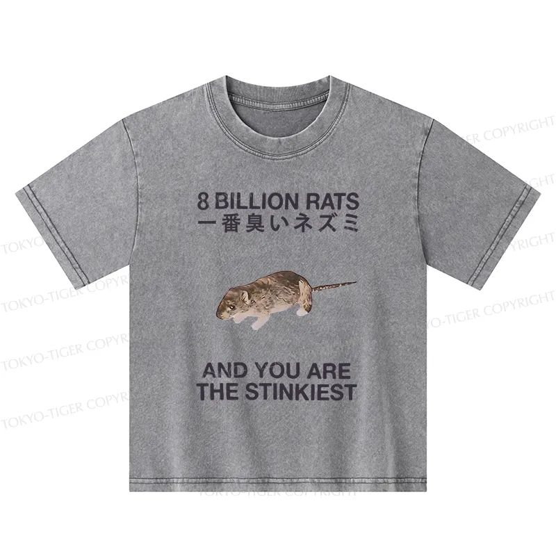 Tokyo-Tiger World's Stinkiest Rat Kids Washed T-Shirt