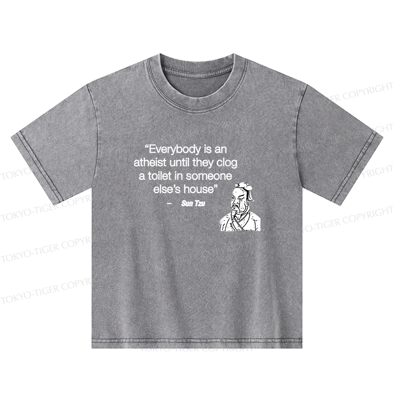 Tokyo-Tiger Funny Sun Tzu Saying Kids Washed T-Shirt