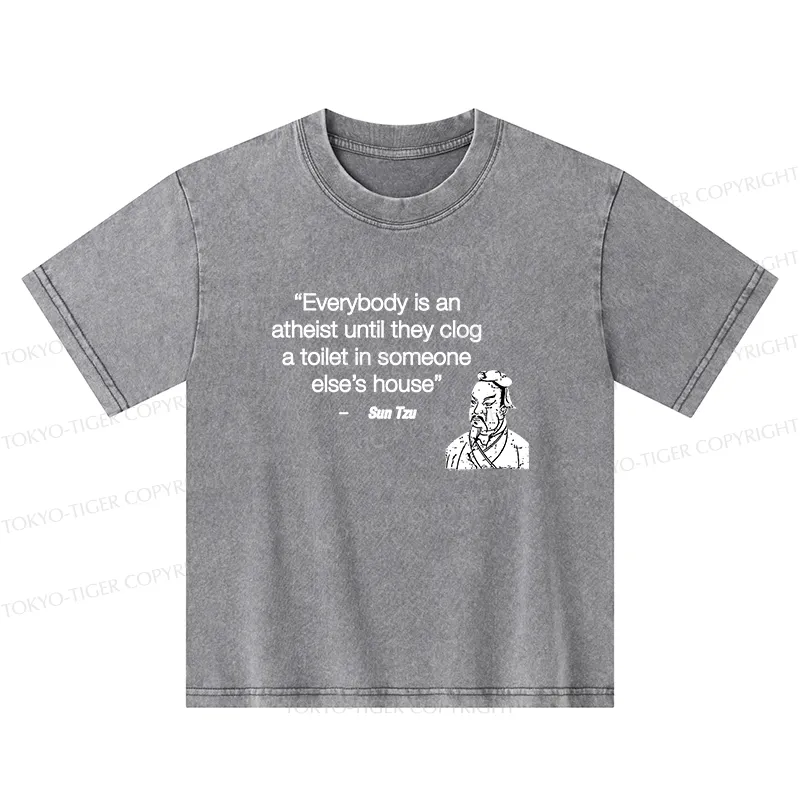 Tokyo-Tiger Funny Sun Tzu Saying Kids Washed T-Shirt