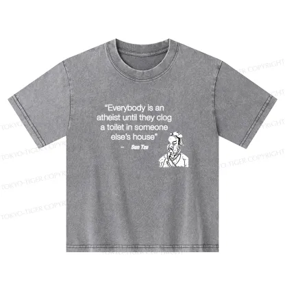Tokyo-Tiger Funny Sun Tzu Saying Kids Washed T-Shirt