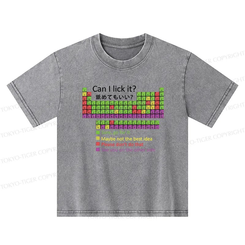 Tokyo-Tiger I Can I Lick It Kids Washed T-Shirt