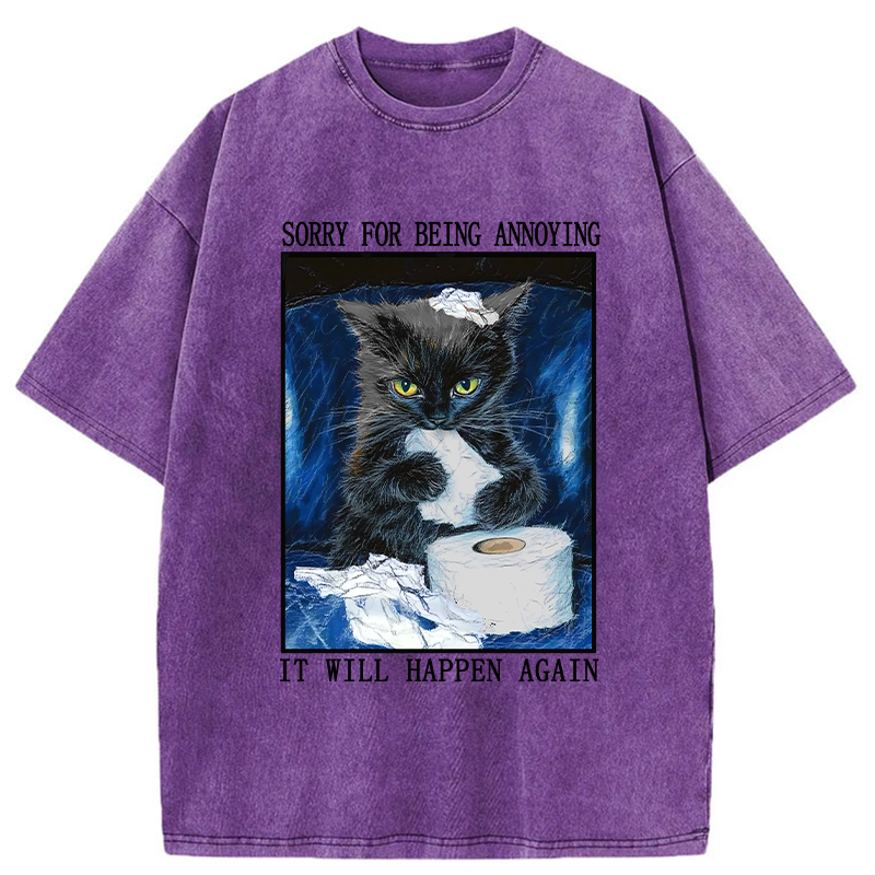 Tokyo-Tiger Naughty Cat Destroys Toilet Paper Washed T-Shirt