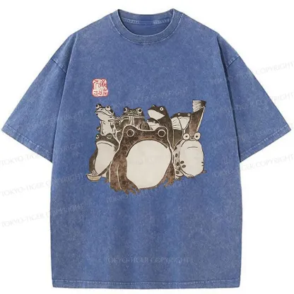 Tokyo-Tiger Japanese Frog Team Washed T-Shirt