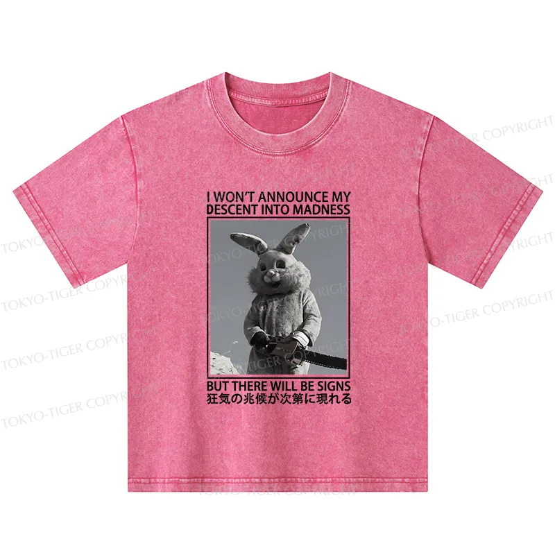Tokyo-Tiger Rabbit Goes Into Madness Kids Washed T-Shirt