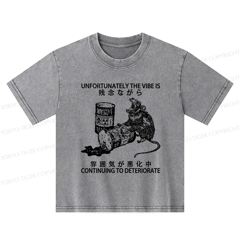 Tokyo-Tiger The Vibe Is Continuing To Deteriorate Kids Washed T-Shirt