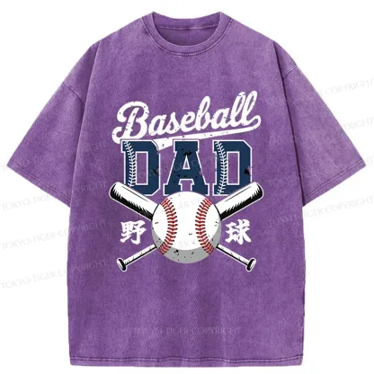 Tokyo-Tiger Baseball Father Washed T-Shirt