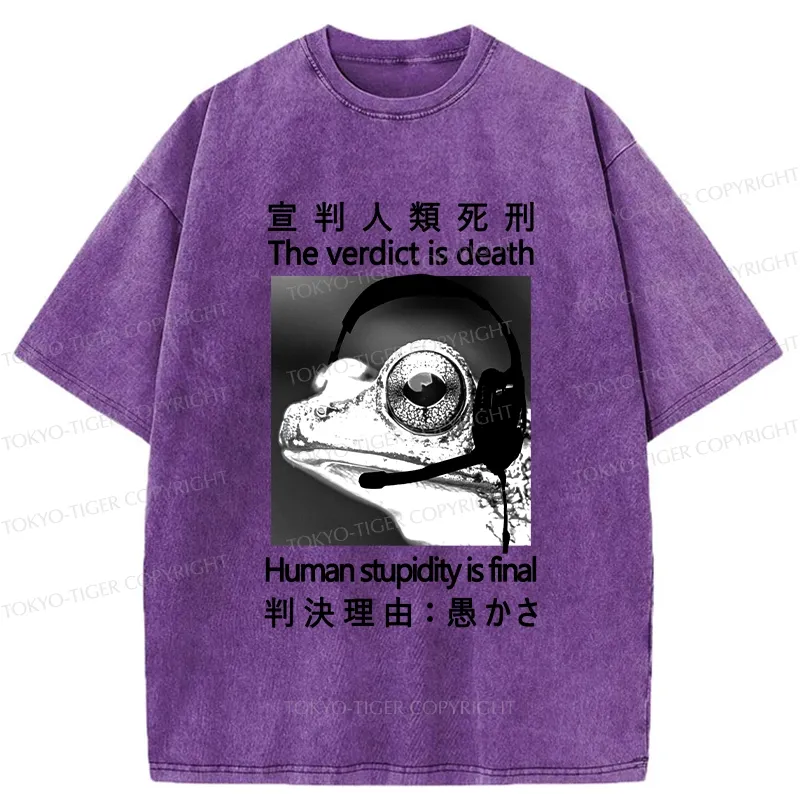 Tokyo-Tiger Frog Judge Washed T-Shirt