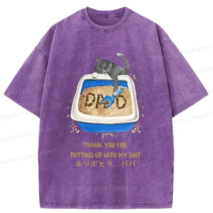 Tokyo-Tiger Thanks Father Washed T-Shirt
