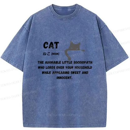 Tokyo-Tiger Definition Of Cat Washed T-Shirt