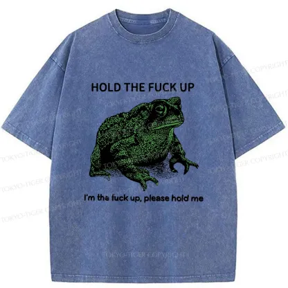 Tokyo-Tiger Funny Frog Meme Washed T-Shirt