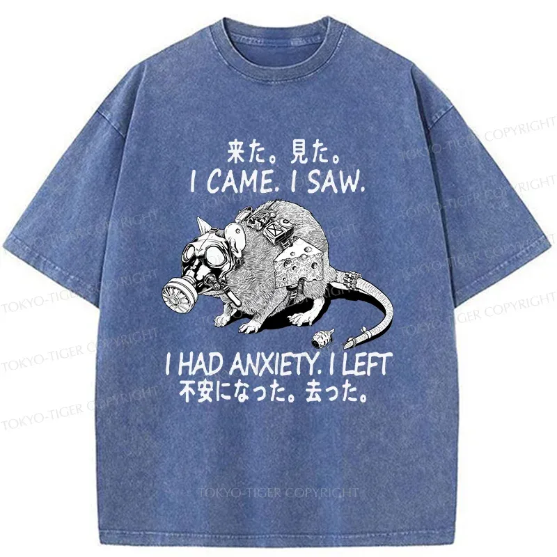 Tokyo-Tiger Anxious Mouse Washed T-Shirt