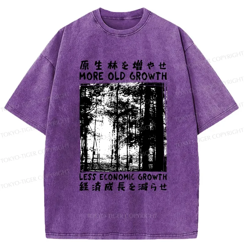 Tokyo-Tiger More Old Growth Less Economic Growth Washed T-Shirt