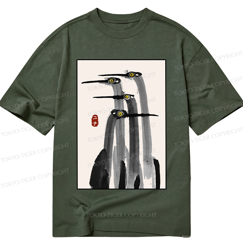 Tokyo-Tiger Japanese Crane Poster Classic T-Shirt