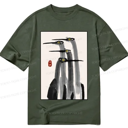 Tokyo-Tiger Japanese Crane Poster Classic T-Shirt