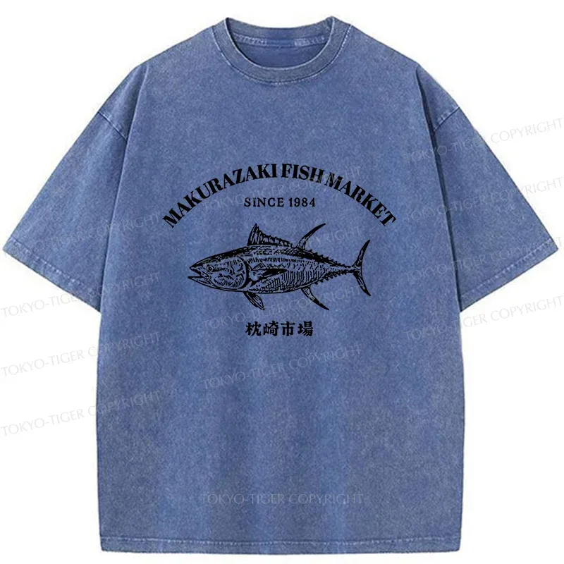 Tokyo-Tiger Makurazaki Market Washed T-Shirt