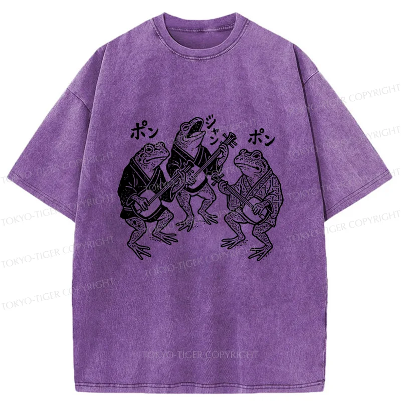 Tokyo-Tiger Frog Concert Washed T-Shirt