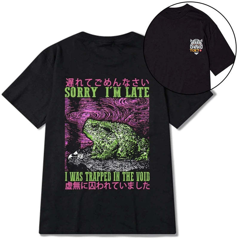 Tokyo-Tiger A Frog In Distress Japanese Front Back Classic T-Shirt-tokyo-tiger