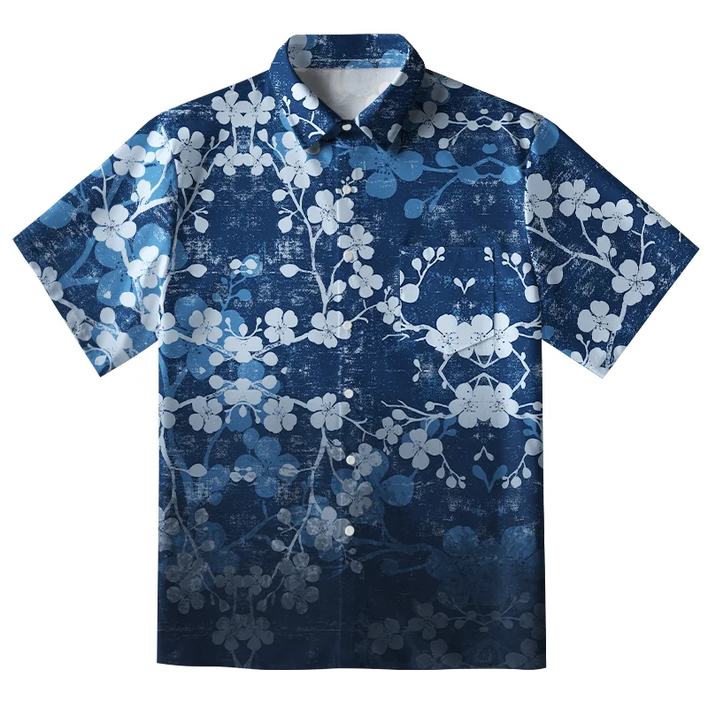 Tokyo-Tiger Midnight Blossoms Button-up Shirt