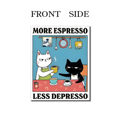 Tokyo-Tiger More Espresso Less Depresso Fridge Magnet