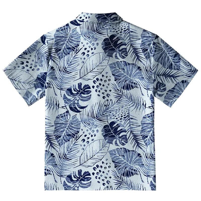 Tokyo-Tiger Muted Jungle Leaf Aloha Hawaiian Shirt