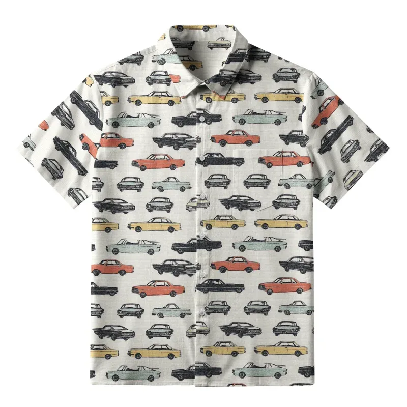 Tokyo-Tiger Japanese Classic Car Button-up Shirt