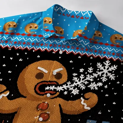 Tokyo-Tiger Gingerbread Monster Button-up Shirt