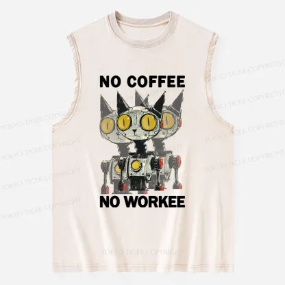 Tokyo-Tiger No Coffee No Workee Washed Tank