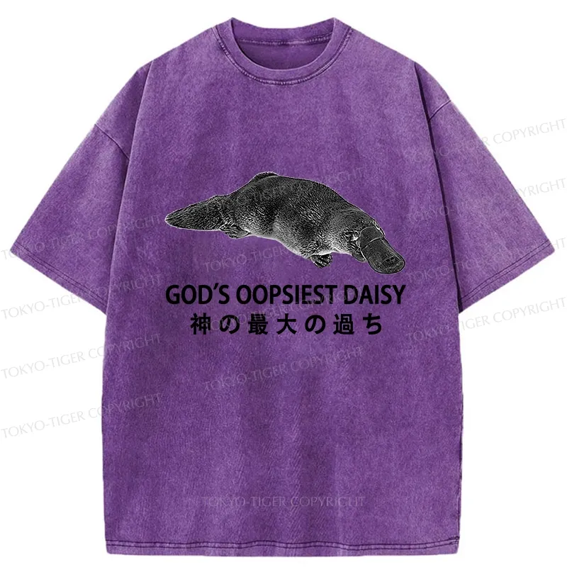 Tokyo-Tiger God's Oopsiest Daisy Washed T-Shirt