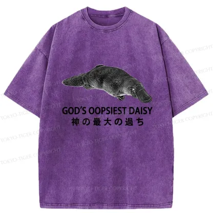 Tokyo-Tiger God's Oopsiest Daisy Washed T-Shirt