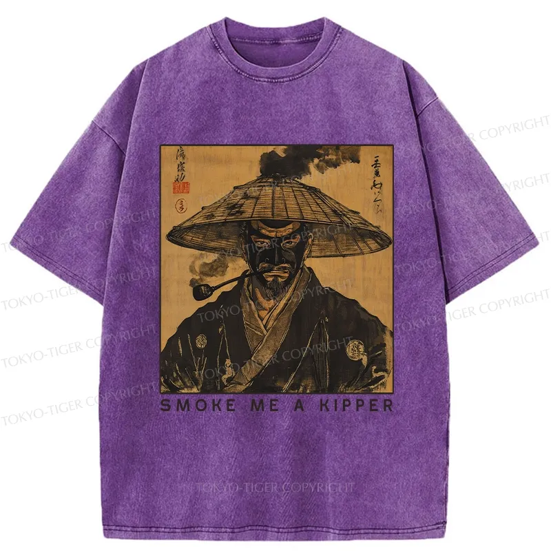 Tokyo-Tiger Funny Smoke Me A Kipper Washed T-Shirt