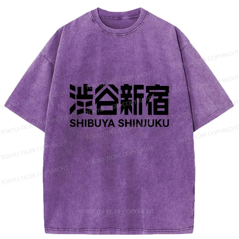 Tokyo-Tiger Shibuya Shinjuku Japan Washed T-Shirt