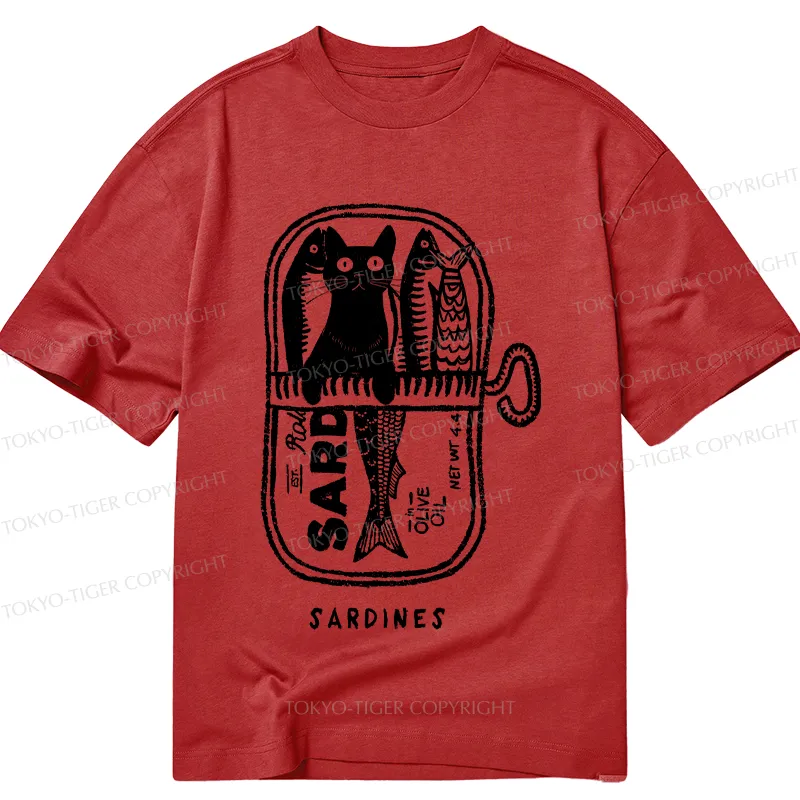 Tokyo-Tiger Cat Hiding In A Sardine Can Classic T-Shirt