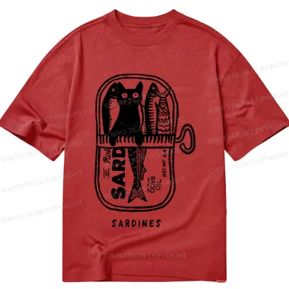 Tokyo-Tiger Cat Hiding In A Sardine Can Classic T-Shirt