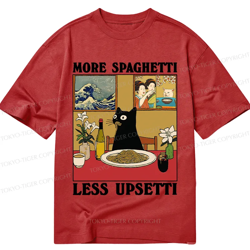 Tokyo-Tiger Cat Eating Pasta Classic T-Shirt