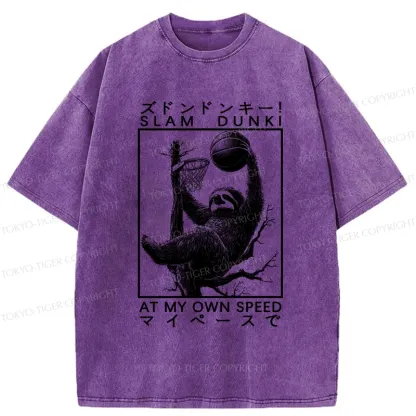 Tokyo-Tiger Slam Dunk At My Own Pace Washed T-Shirt